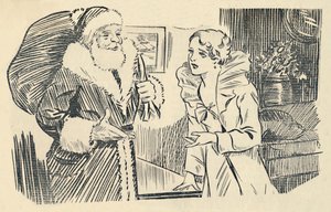 Illustratie uit De mystificatie van de kerstman, 1936 door Unbekannt