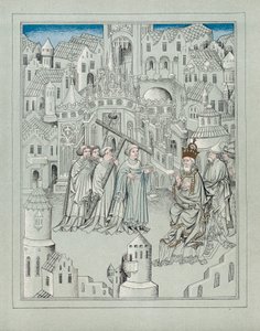 Illustratie uit de reizen van de legendarische Engelse ridder Sir John Mandeville, ca. 1372