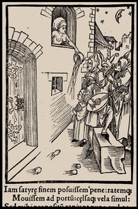 Illustratie voor het boek Narrenschip van Sebastian Brant, 1497 door Unbekannt