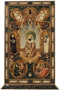 Imam Ali Ali ibn Abi Talib met zijn zonen Hasan en Husayn, 1871 door Unbekannt