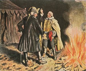 In het kamp van Bunzelwitz, september 1761 door Unbekannt