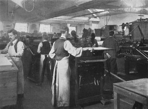 In de machinekamer, 1916