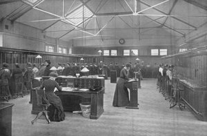 In het Postkantoor Centrale Telefooncentrale, City of London, c1903