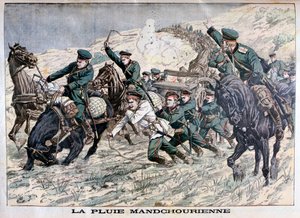 In de modder van Mantsjoerije, Russisch-Japanse Oorlog, 1904 door Unbekannt