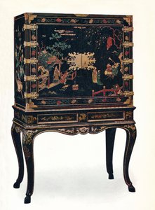Ingelegd gelakt kabinet, ca. 1680, 1910
