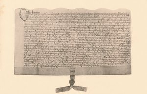 Akte voor de verkoop van land, ondertekend door Guy Fawkes, begin 17e eeuw, 1901 door Unbekannt