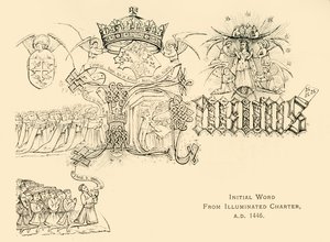 Initiaalwoord uit verlicht charter, A.D. 1446, 1911 door Unbekannt