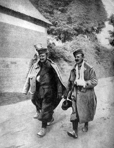Gewonde Franse soldaten, Arras, Frankrijk, Eerste Wereldoorlog, 1915 door Unbekannt