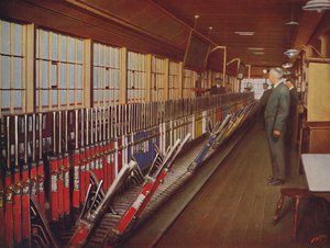 Binnen in de Locomotiefwerf Sein-Huis, York, 1926