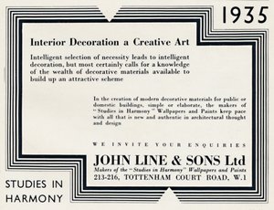 Interieurdecoratie een creatieve kunst - John Line & Sons Ltd door Unbekannt