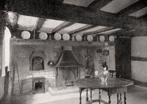 Interieur van Anne Hathaways Cottage, Stratford-upon-Avon, Warwickshire, Engeland, 1924-1926 door Unbekannt