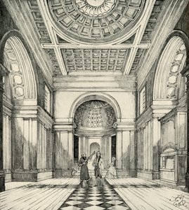 Interieur van de Ayot St. Lawrence Church, Hertfordshire, 1938 door Unbekannt