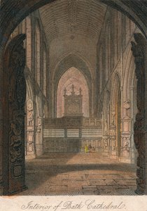 Interieur van de Kathedraal van Bath, 19e eeuw