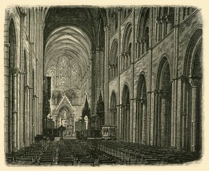 Interieur van de kathedraal van Chichester, kijkend naar het oosten, 1898 door Unbekannt