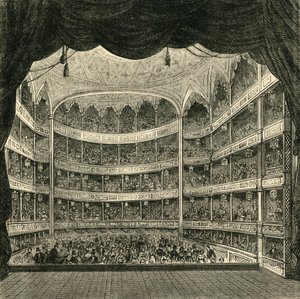 Interieur van Drury Lane Theatre, 1804, 1881 door Unbekannt