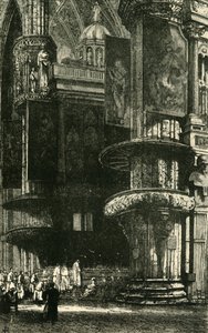 Interieur van de kathedraal van Milaan, 1890 door Unbekannt