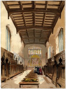Interieur van de kapel van St Johns College, Cambridge, Cambridgeshire door Unbekannt