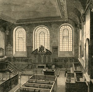 Interieur van St. Michaels, Wood Street, 1876, 1897 door Unbekannt