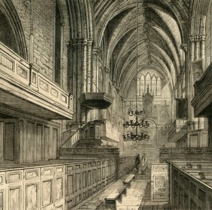 Interieur van de St. Saviours kerk, ca. 1878 door Unbekannt