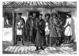 Interieur van een Russische wachtpost, Krimoorlog, 1855 door Unbekannt