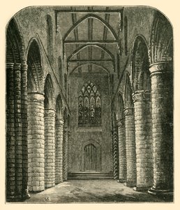 Interieur van het abdijschip, kijkend naar het westen, 1898 door Unbekannt
