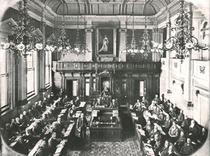 Interieur van het Huis van Afgevaardigden, Kaapstad, Zuid-Afrika, 1895 door Unbekannt
