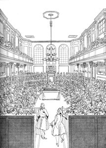 Interieur van het Lagerhuis in 1742, 1905 door Unbekannt