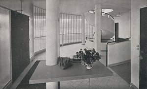 Interieur van de Villa in Poissy, 1933 door Unbekannt