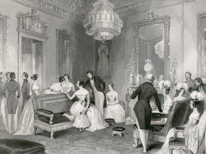 Interieur van de Gele Tekenzaal, Buckingham Palace, Londen, 1840 door Unbekannt