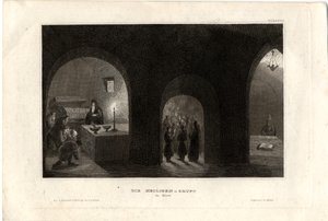 Interieur van het Heilige Graf in het Kiev-klooster van de Grotten, 1850