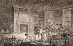 Interieur van de panden van Nathaniel Bentley, Leadenhall Street, City of London, 1804 door Unbekannt