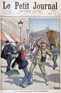 Opvliegende Engelse toerist, Parijs, 1900