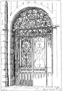 IJzeren poorten All Souls, Oxford, 1899 door Unbekannt