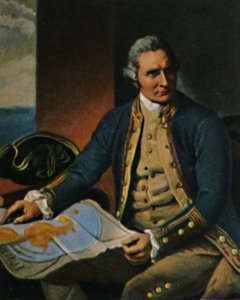 James Cook 1728-1779 - Gravure naar het schilderij van Dance, 1934 door Unbekannt