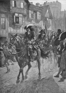 James II betreedt Dublin na de Slag aan de Boyne, 1690 1905 door Unbekannt