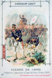 Japanse infanterie bij Tsan-Tai-Toun, China, Bokseropstand