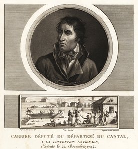 Jean-Baptiste Carrier, Afgevaardigde van het departement Cantal bij de Nationale Conventie, onthoofd in 1794