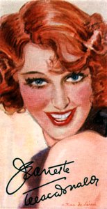 Jeanette MacDonald, 1903-1965, zangeres en actrice, 20e eeuw door Unbekannt
