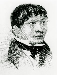 Jemmy Button, de Fuegiaan geadopteerd door de Fitzroy-expeditie, zoals hij verscheen in 1833 1839 door Unbekannt