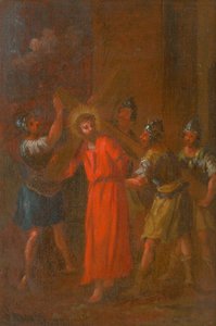 Jezus draagt zijn kruis. Studie voor de kruisweg II.