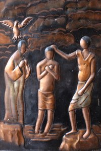 Doop van Jezus standbeeld, Brazzaville, Congo