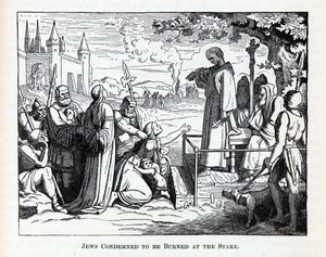 Joden veroordeeld tot de brandstapel, 1882