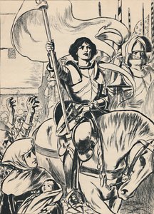 Joan aan het Hoofd van het Leger, ca. 1907 door Unbekannt