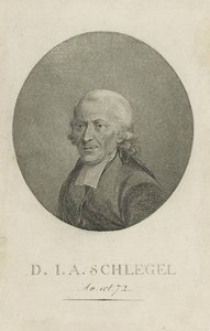Johann Adolf Schlegel 1721-1793, ca. 1800 door Unbekannt
