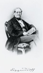Johann Christian Poggendorf, Duitse natuurkundige, midden 19e eeuw door Unbekannt