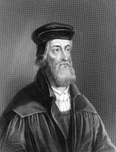 John Wycliffe, 14e-eeuwse Engelse religieuze hervormer, 1882 door Unbekannt