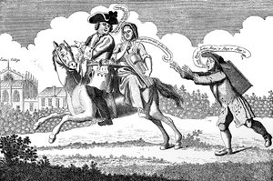 John of Gaunt te paard, of, Mars op zijn reis..., 1747 door Unbekannt