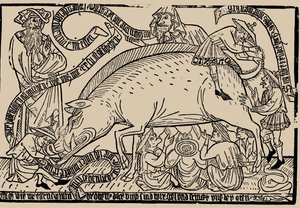 Judensau, ca. 1470 door Unbekannt