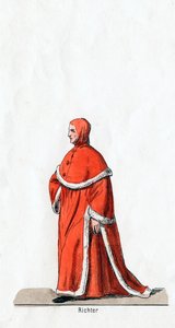 Rechter, kostuumontwerp voor Shakespeares toneelstuk, Henry VIII, 19e eeuw