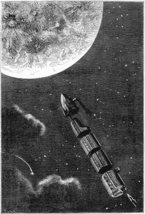 Jules Verne 1828-1905, Van de aarde naar de maan, 1865 door Unbekannt